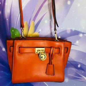 Michael Kors Vibrant Orange Leather Handbag